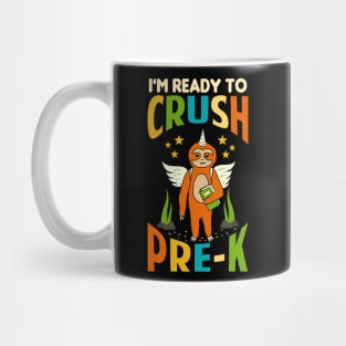 I'm Ready To Crush Pre K Unicorn Sloth Back To School Mug